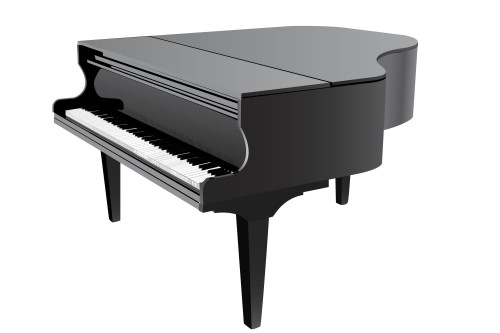 baby grand piano vector