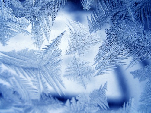 icy pattern on glass