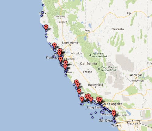 California Shark Attack Map   Ca Shark Attack Map 500x430 