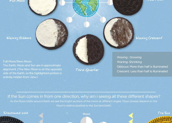 Moon Phases Explained By Oreos Infographic Alltop Viral 9824