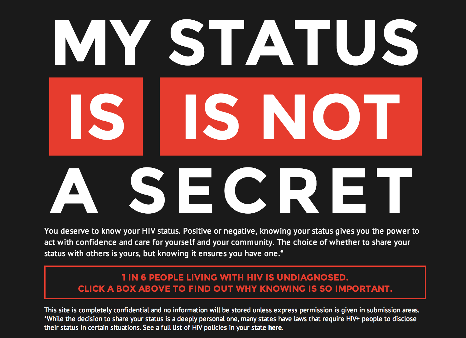 My Status is Not a Secret A Brave Campaign Seeks to Humanize HIV