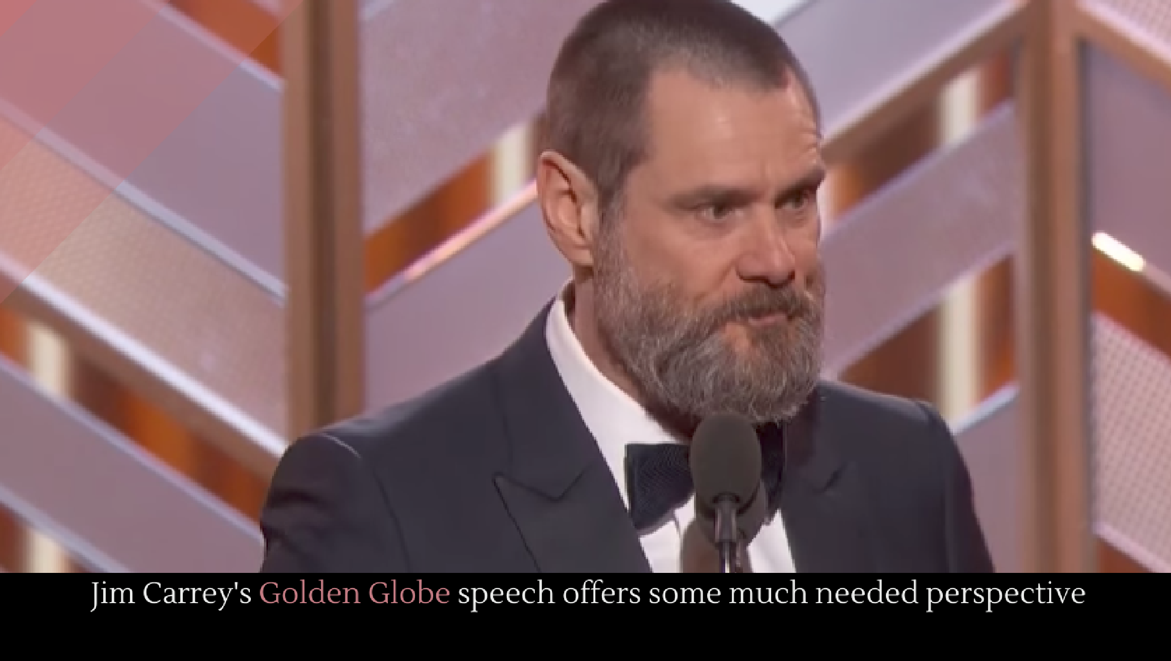 Jim Carrey's Golden Globe speech offers some much needed perspective ...