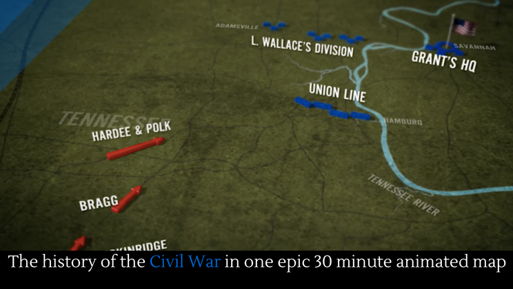 The history of the Civil War in one epic 30 minute animated map - Alltop  Viral